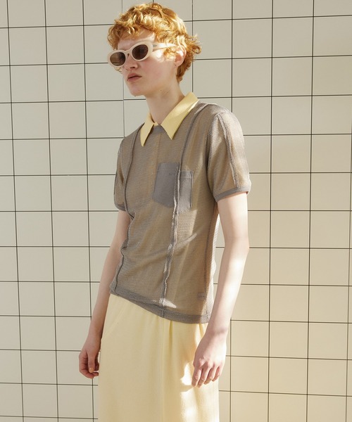 tシャツ Slub Mesh T-shirt/スラブメッシュTシャツ「MAISON SPECIAL/メゾンスペシャル」 レディース MAISON SPECIAL tシャツ Slub Mesh T-shirt/スラブメッシュT
