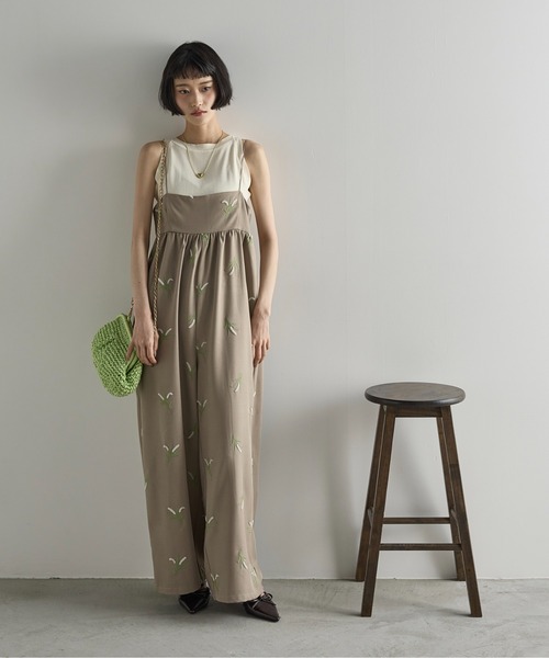 THE Yon タンクトップ ノースリーブ ハイゲージサマーアメスリニット