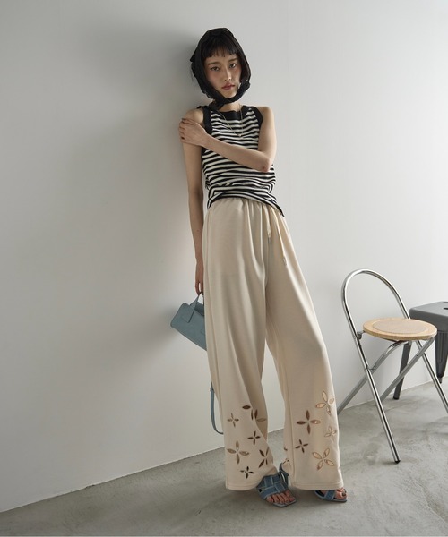 タンクトップ ノースリーブ スパンコールアメスリニットタンク レディース anuans｜スパンコールアメスリニットタンク | Rakuten Fashion