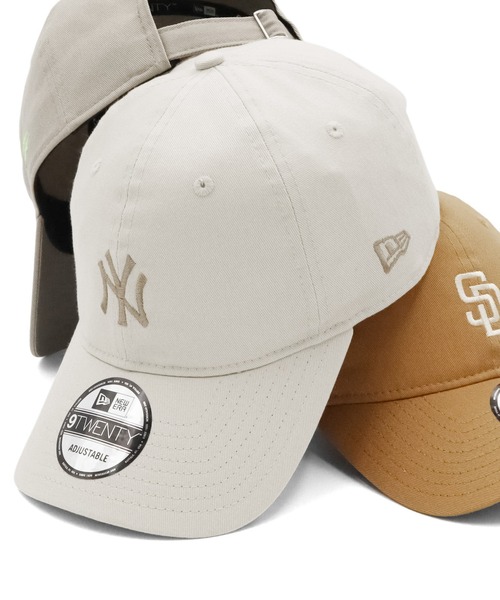 THIRD MAGAZINE×NEW ERA 9TWENTY ベージュキャップ 9TWENTY Pink Undervisor ニューヨーク・メッツ ベージュ ピンク