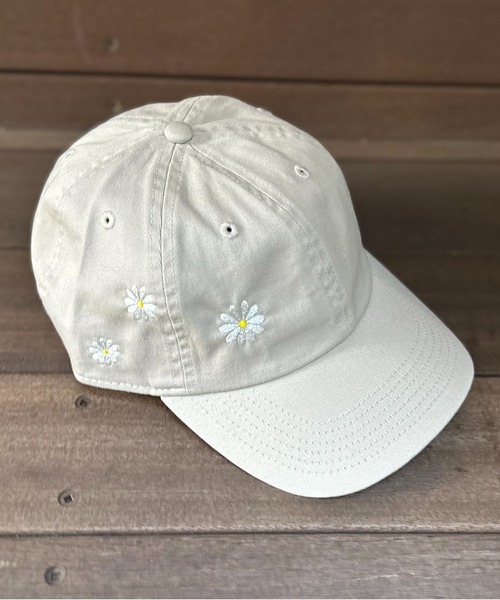 mi via loca キャップ 帽子 「newhattan」デイジーフラワー刺繍CAP