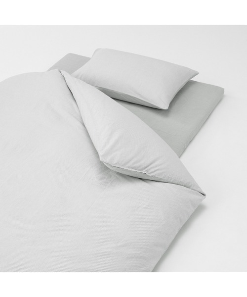 無印良品　洗いざらし　ベッドカバーセット　シングルサイズ　3点セット×2 御影クラッセ】再生コットン入り 洗いざらしカバーセット｜ 無印良品