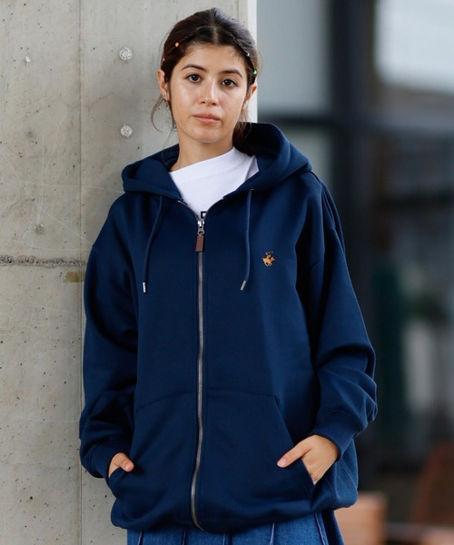 sakai ネイビー/カーキ フルジップ パーカー 中古・古着通販】sacai (サカイ) 切替ジップパーカー ネイビー×カーキ