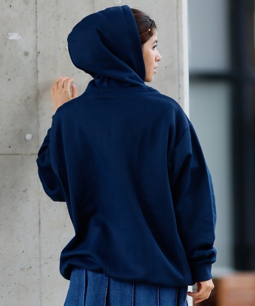 【hazama】美品 フルジップ グラデーション パーカー 白紺 M～L 338AMZ-4.4ozドライジップパーカー｜スウェット・パーカー｜オリジナル