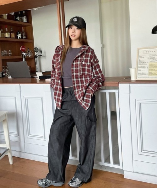 ブラウス シャツ A'GEM/9 × .kom 「muah muah/ムーアムーア」LOOSE FIT TWO POCKET HALF SHIRT/ル A'GEM/9 × .kom 『muah muah/ムーアムーア』LOOSE FIT TWO