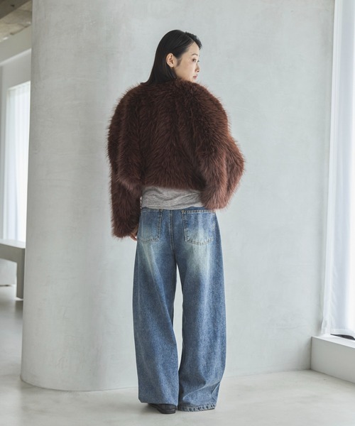 feepur（フェピュール） コート アウター フェイクファーショート