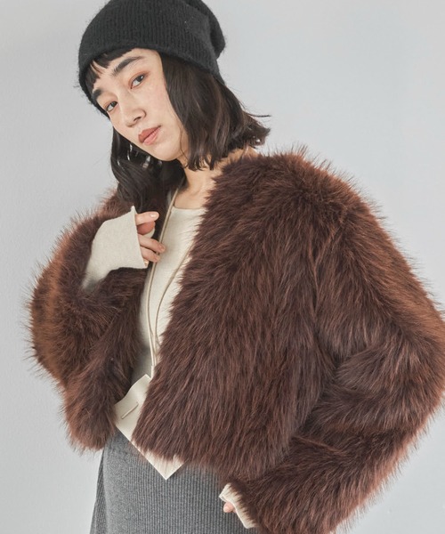 feepur（フェピュール） コート アウター フェイクファーショート