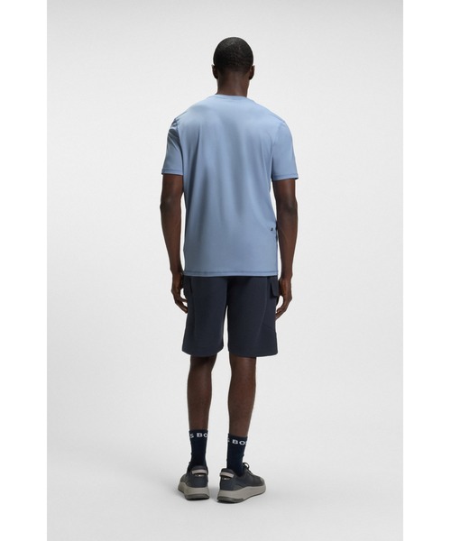 BOSS ロングスリーブ スリムフィット コットンTシャツ BOSS - ロングスリーブTシャツ コットン ファブリックロゴパッチ