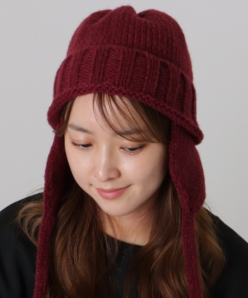 エルメス カシミヤ100% ニット帽 サイズSM レディース ブラウン オレンジ ニット帽 レディース 女性[品番：FQ000164709]｜PlusNao