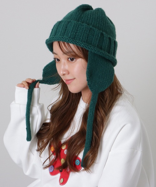 エルメス カシミヤ100% ニット帽 サイズSM レディース ブラウン オレンジ ニット帽 レディース 女性[品番：FQ000164709]｜PlusNao