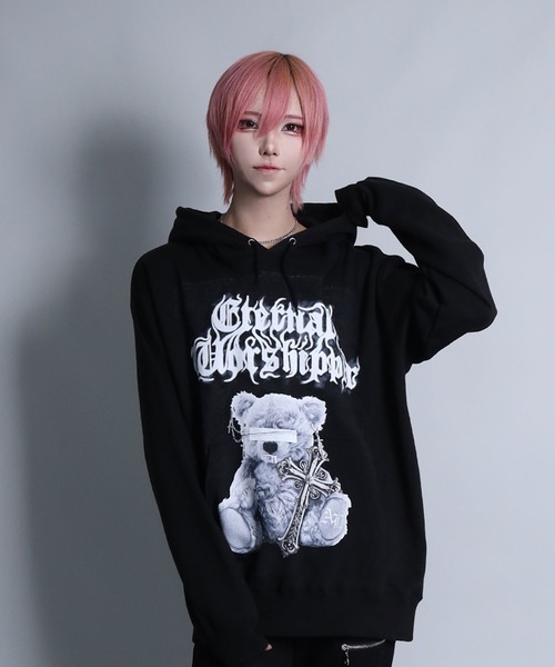 新品　amilige Tied Bear Zipスリーブトレーナー スウェット セール】Bandage Bear袖ZIPスウェット（スウェット）｜Amilige