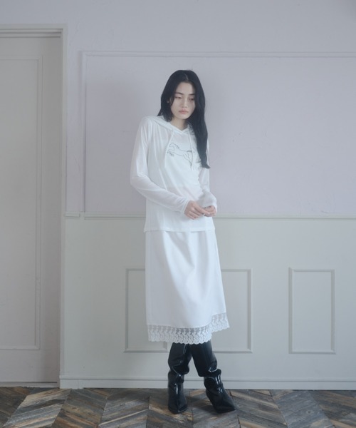 Smyeon スカート Antique lace midi skirt/アンティークレースミディ