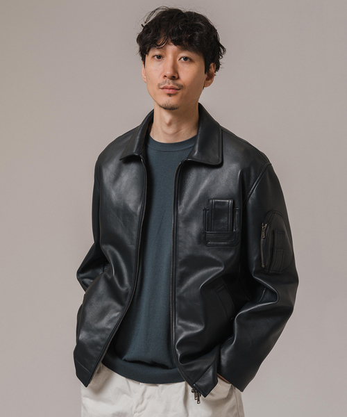EDIFICE コート ジャケット ETS.MATERIAUX(マテリオ) ラムレザー