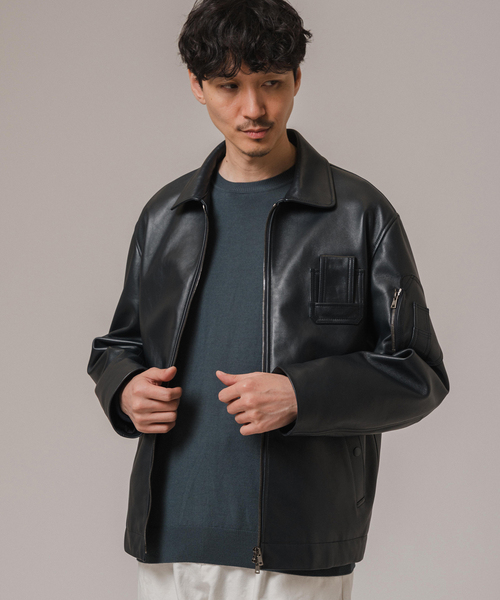 ETS.MATERIAUX / マテリオ EDIFICE コート ジャケット ETS.MATERIAUX(マテリオ) ラムレザー