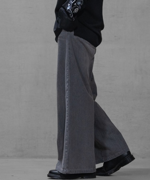 jonnlynx slacks pants デニム ワイドパンツ JOHN'S CLOSET ジーンズ 「13」センタープレス ワイドデニム