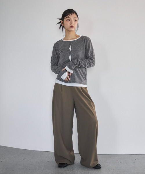 tシャツ 「追加」HTシアーロングTee4 レディース セール】【4色展開】シアーロングTシャツ（Tシャツ/カットソー