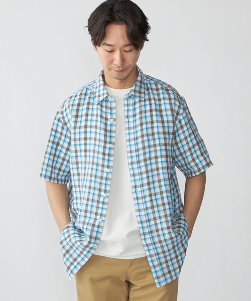 SHIPS（シップス） シャツ SHIPS: レイモンド レギュラーカラー リネン