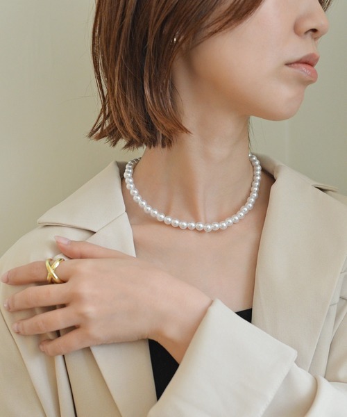 styiro（スタイロ） ネックレス ホワイトパールネックレス ボリューム