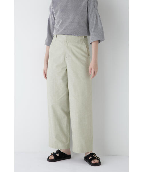 【未使用品】HUMAN WOMAN コットンリネンワイドパンツ human woman｜◇PEレーヨンリネンセミワイドパンツ | Rakuten