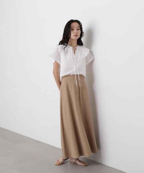 N.Natural Beauty Basic ブラウス シャツ サッカーラッフル
