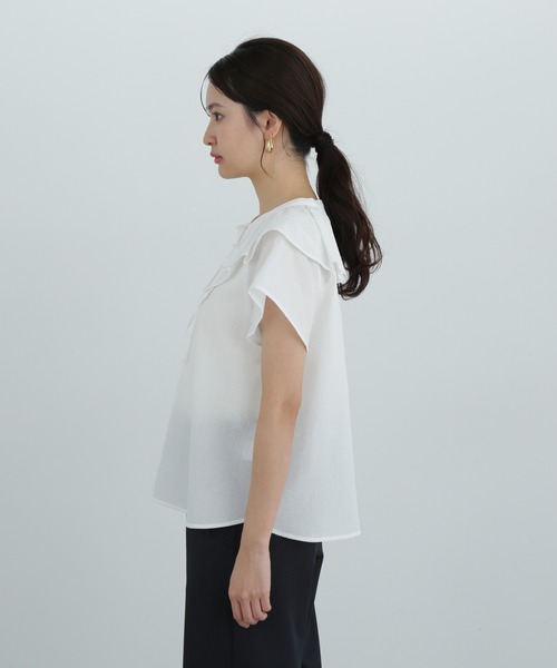 N.Natural Beauty Basic ブラウス シャツ サッカーラッフル