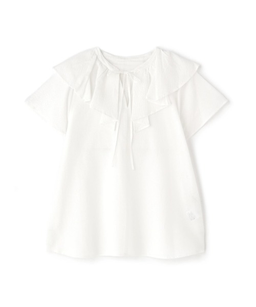 N.Natural Beauty Basic ブラウス シャツ サッカーラッフル