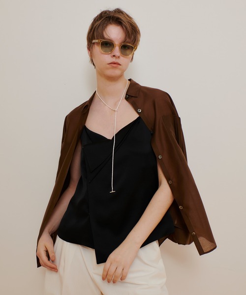 allureville（アルアバイル） ブラウス シャツ ナチュラルオーガンジー