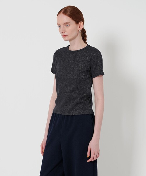 スティーブンアラン/Steven alan ラメ　テレコ　Tシャツ STEVEN ALAN tシャツ 「Steven Alan」ラメ テレコ Tシャツ