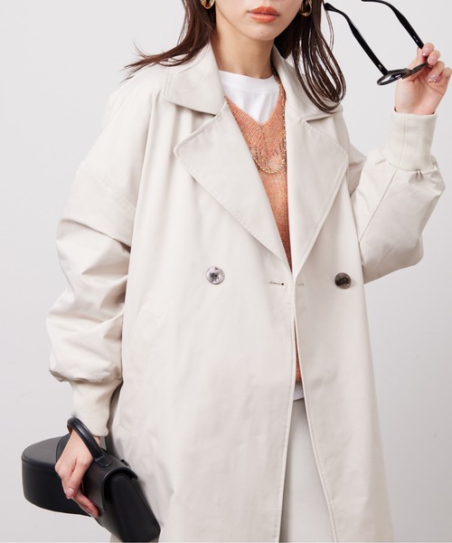 Chez toi（シェトワ） トレンチコート FREE グレイッシュベージュ