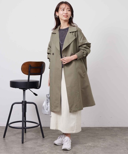「Chez toi」 トレンチコート FREE グレイッシュベージュ レディース_画像5