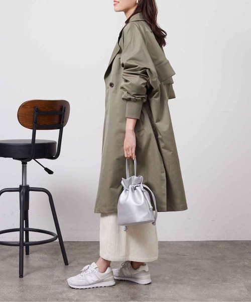 「Chez toi」 トレンチコート FREE グレイッシュベージュ レディース_画像6