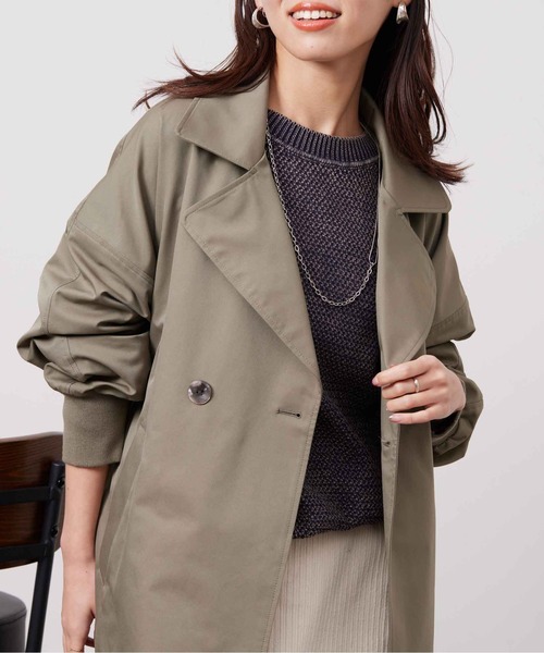 「Chez toi」 トレンチコート FREE グレイッシュベージュ レディース_画像9