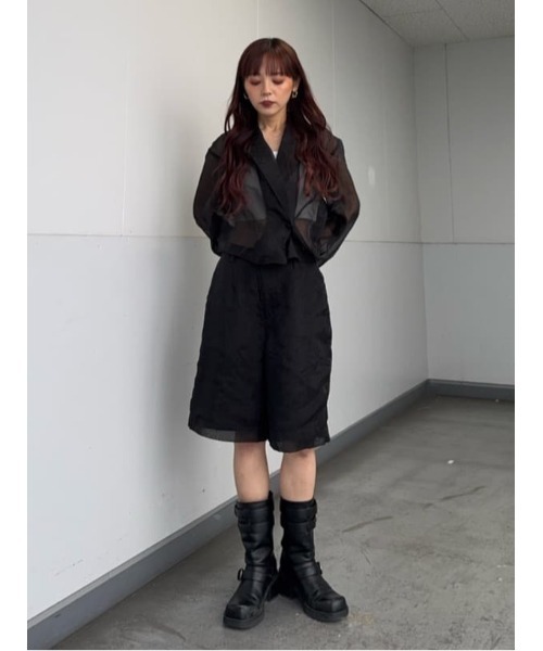 SLY（スライ） オールインワン SHEER TAILOR JUMPSUITS シアー