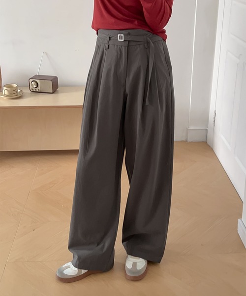 ベルト付きタックチノパンツ ベルト付きタックチノパンツ（チノパンツ）｜JOURNAL STANDARD