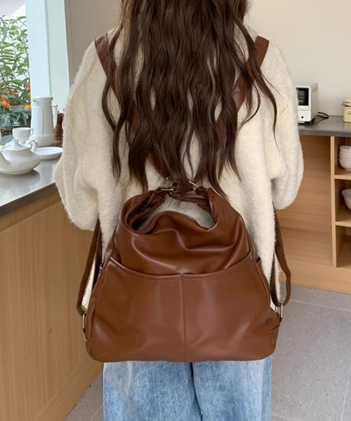 gossip!ロサンゼルス ショルダーバッグ バッグ レトロ風 大容量 3WAY