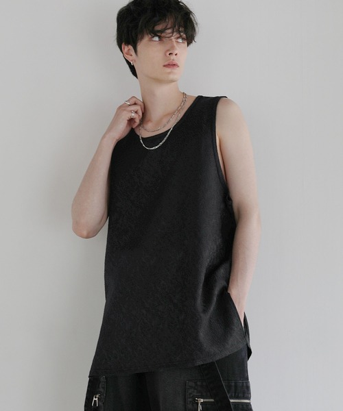 LILL タンクトップ ルーズシルエットサイドスリットアソート