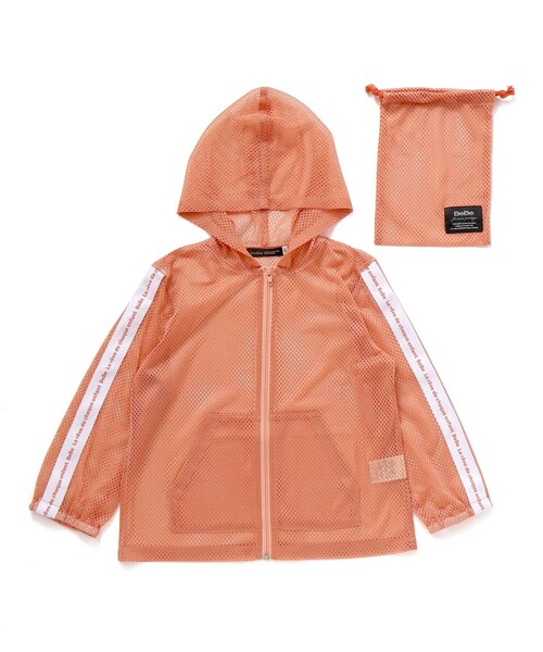 BeBe（ベベ） パーカー 「防虫加工」メッシュロゴテープパーカー・巾着