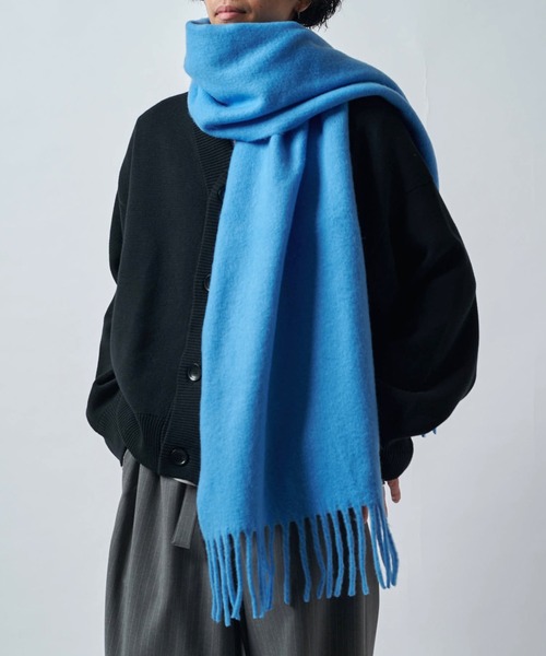 V12 LION CREW 柔らかなウール生地 メンズL ブルー スウェット SAVAGE SWEAT SHIRT LS 252OKNH