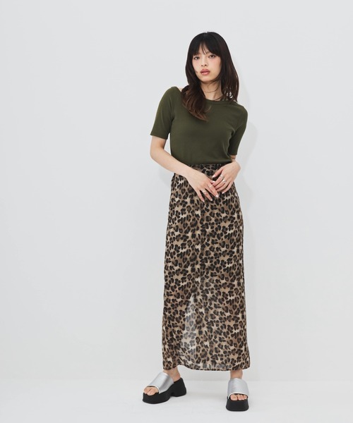 *DRIES VAN NOTEN* スパンコール付 ペンシルスカート レオパード DRIES VAN NOTEN* スパンコール付 ペンシルスカート レオパード