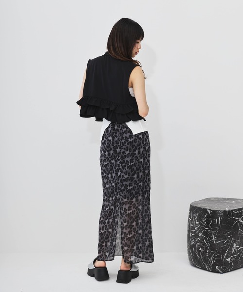 *DRIES VAN NOTEN* スパンコール付 ペンシルスカート レオパード DRIES VAN NOTEN* スパンコール付 ペンシルスカート レオパード