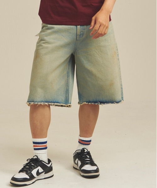 Lee（リー） ワイドパンツ ジーンズ LEE-RIDER WIDE SHORTS メンズ