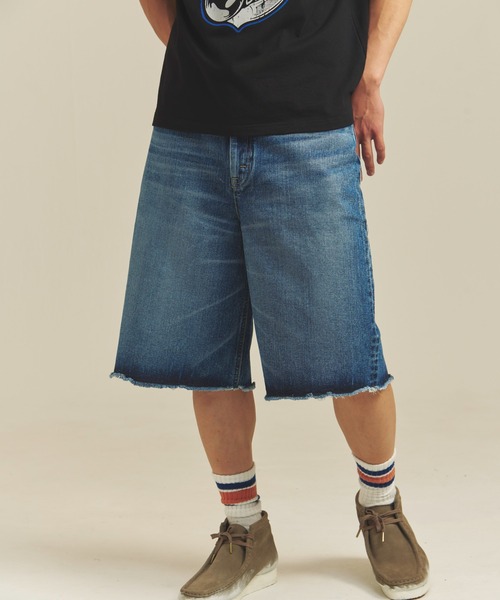 Lee（リー） ワイドパンツ ジーンズ LEE-RIDER WIDE SHORTS メンズ