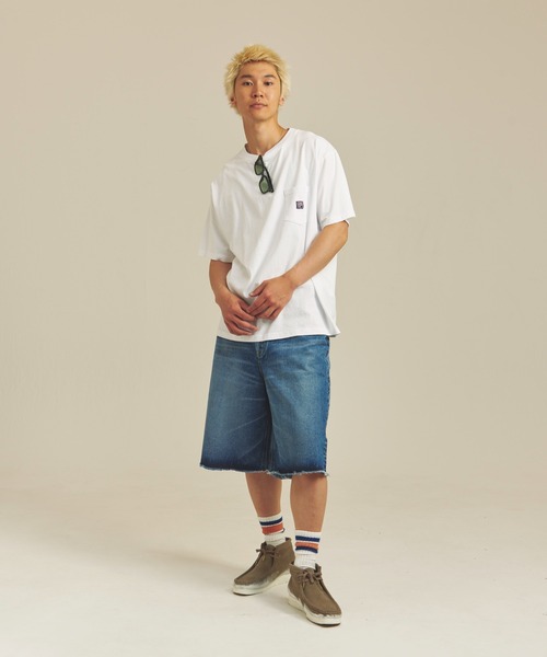Lee（リー） ワイドパンツ ジーンズ LEE-RIDER WIDE SHORTS メンズ