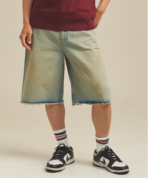 Lee（リー） ワイドパンツ ジーンズ LEE-RIDER WIDE SHORTS メンズ