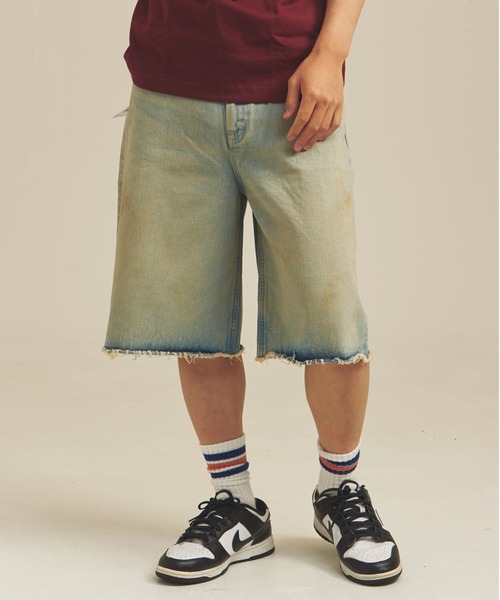 Lee（リー） ワイドパンツ ジーンズ LEE-RIDER WIDE SHORTS メンズ