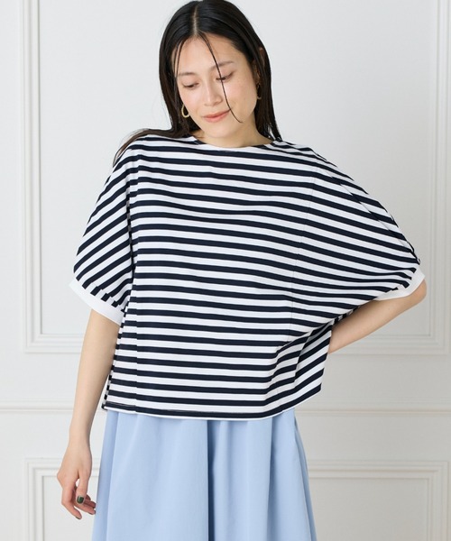 tシャツ 「接触冷感」切替タックプルオーバー レディース