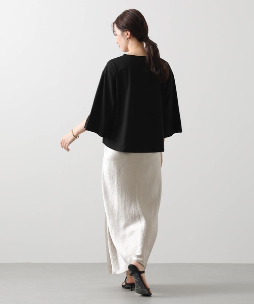 Gready Brilliant 半袖 カットソー レース ブラック Gready Brilliant tシャツ 袖3Dレースパフ5ブ袖カットソー