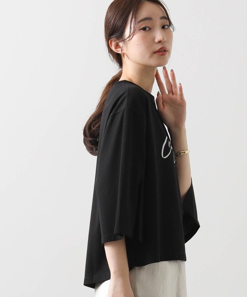 Gready Brilliant tシャツ ロゴ袖スリット7分カットソー