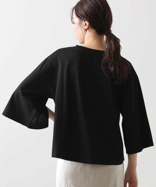 tシャツ レース スリット Tシャツ レディース ワンポイントゆるカラーTシャツ レディース 女性[品番