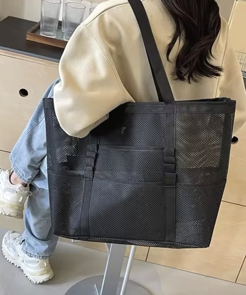 トートバッグ 「 ammy. / エイミードット 」 メッシュ 大容量 ビーチ